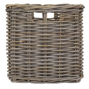 Lula Rattan Storage Basket for IKEA Kallax Shelves, designed as a versatile storage accent for an interior space