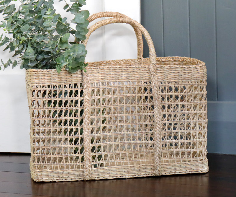 Lakeland Rectangle Seagrass Basket Large