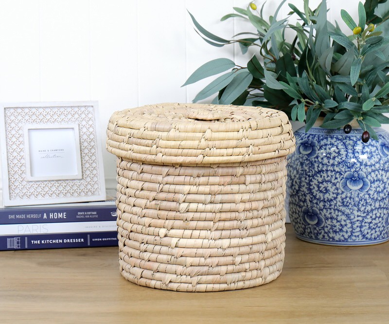 Haynes Palm Leaf Storage Basket - Small - Clearance Sale at French Knot