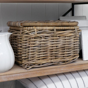 Large Woodbridge Rattan Storage Box with Lid