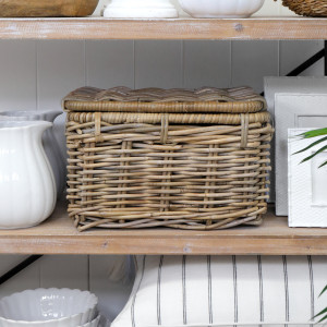 Large Woodbridge Rattan Storage Box with Lid