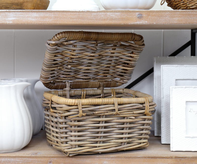 Small Woodbridge Rattan Storage Box with Lid