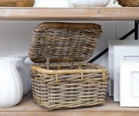 Small Woodbridge Rattan Storage Box with Lid