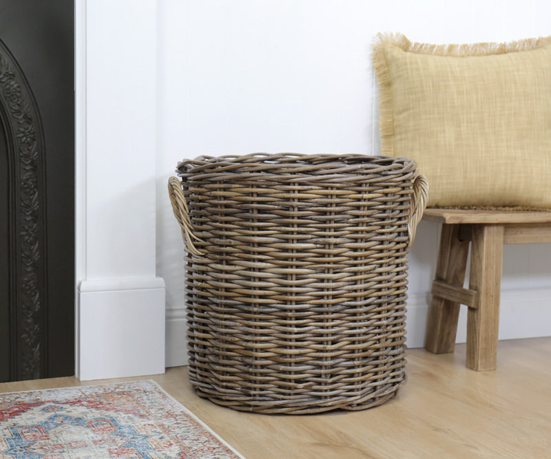 Large Trentham Round Rattan Basket