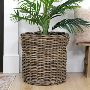 Large Trentham Round Rattan Basket, a practical basket for household storage or display