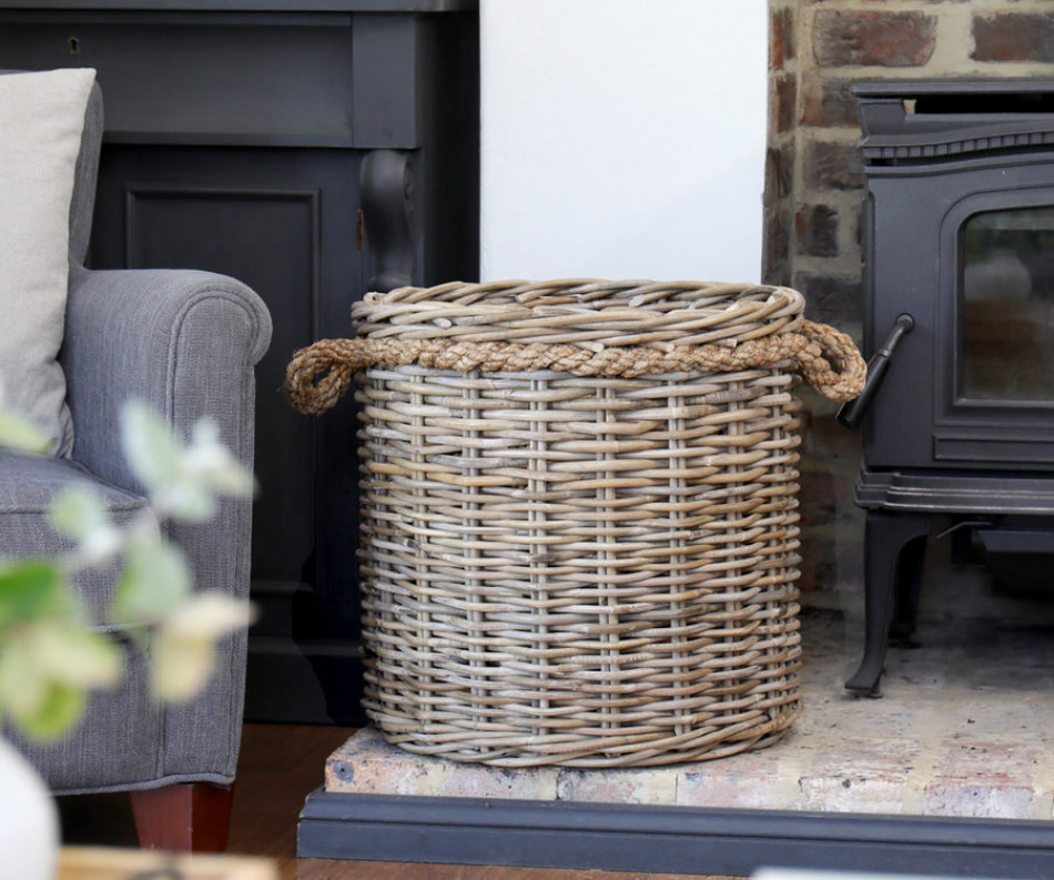 Stonefields Round Rattan Basket - Large