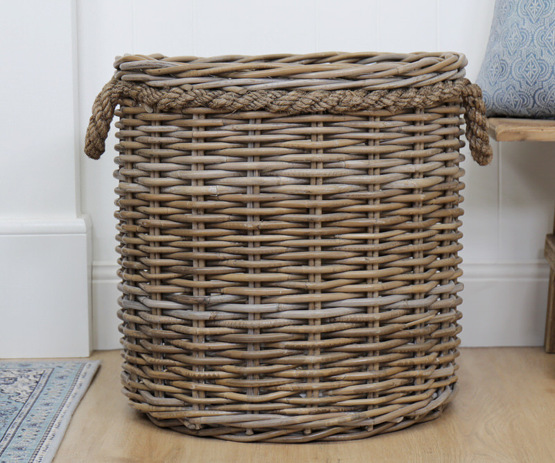 Stonefields Round Rattan Basket - Large