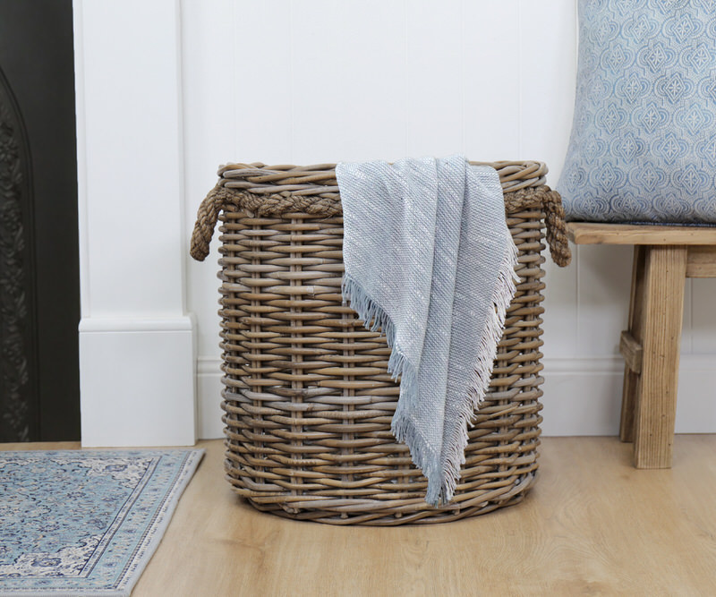 Stonefields Round Rattan Basket - Large