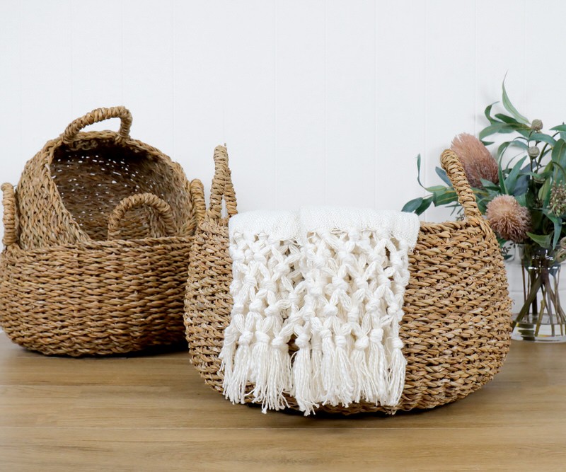 Walton Round Seagrass Basket Large