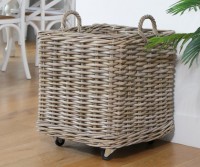 Amalfi Wheeled Square Laundry Basket - Large