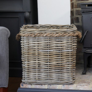 Large Flintwood Square Rattan Basket, a practical basket for organising household items or creating a display