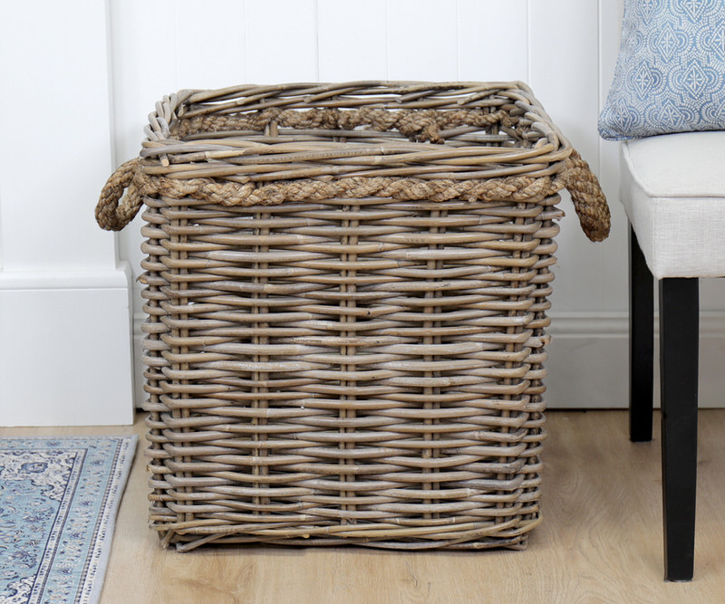 Large Flintwood Square Rattan Basket