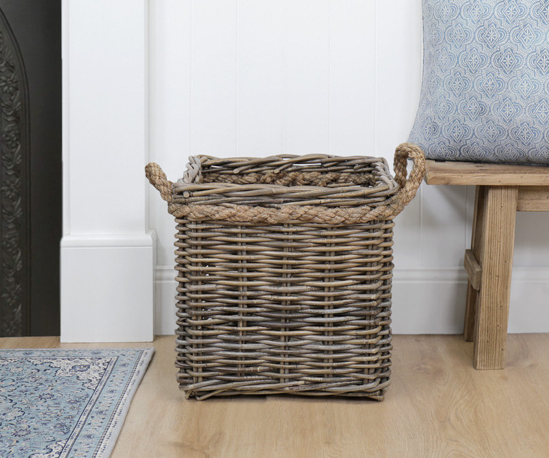 Medium Flintwood Square Rattan Basket