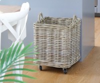 Amalfi Wheeled Square Laundry Basket - Small