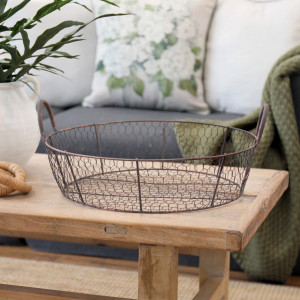 Large Grange Wire Basket with Handles, a practical basket for household storage or display