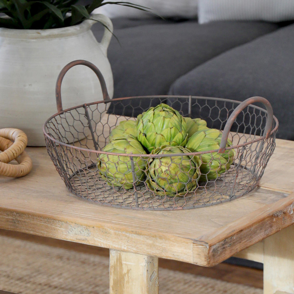 Medium Grange Wire Basket with Handles, a practical basket for household storage or display