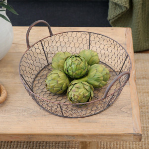Medium Grange Wire Basket with Handles, a practical basket for organising household items or creating a display