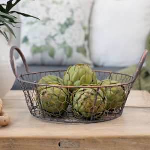 Small Grange Wire Basket with Handles
