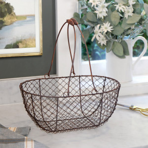 Medium Wickford Wire Basket, a practical basket for organising household items or creating a display