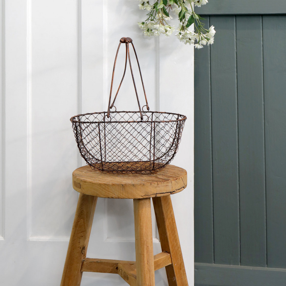 Small Wickford Wire Basket, a practical basket for organising household items or creating a display