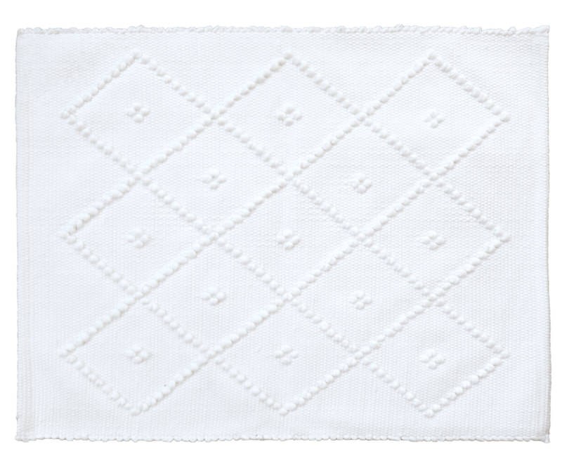 Diamond Bathmat White