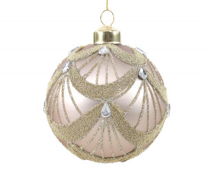 Champagne Jewel Glass Tree Bauble