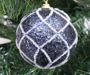 Destiny Blue Lattice Tree Bauble
