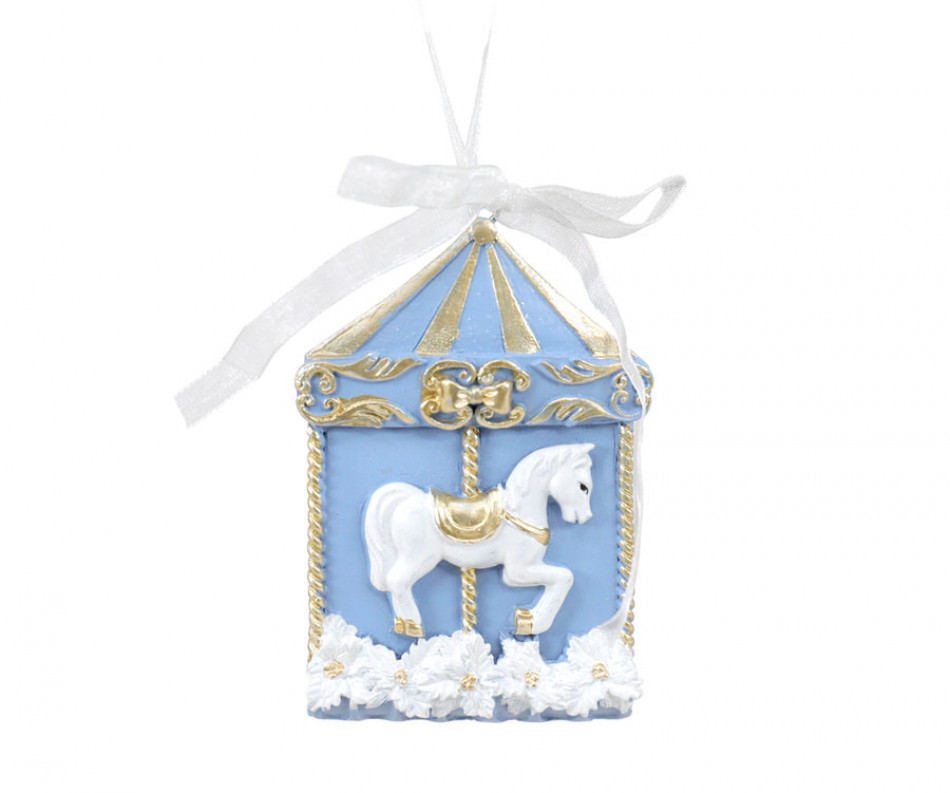 Vienna Sky Blue Carousel Tree Ornament