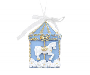 Vienna Sky Blue Carousel Tree Ornament