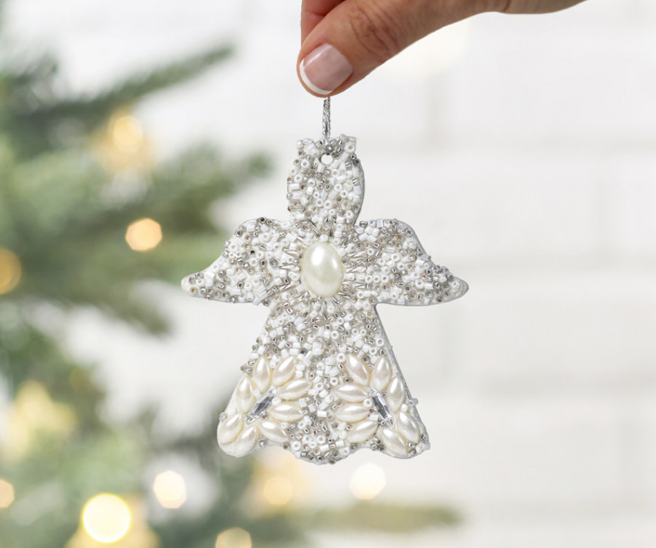 Celestial Beaded Angel Tree Ornament