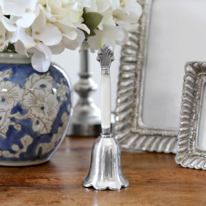 Fleur Silver Bell with Bone Handle, shown as a standalone product for clear identification