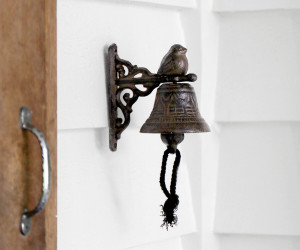 Brambling Bird Wall Bell - Cast Iron Doorbell