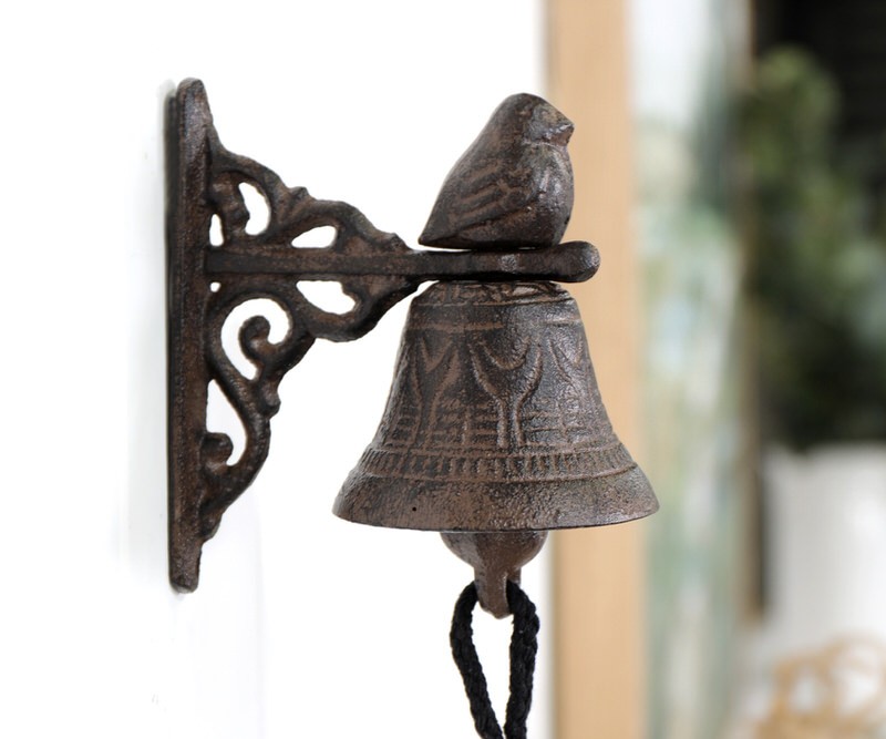 Brambling Bird Wall Bell - Cast Iron Doorbell