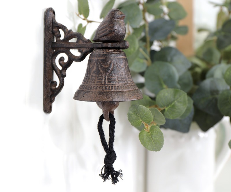 Brambling Bird Wall Bell - Cast Iron Doorbell