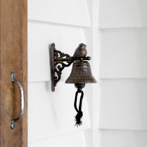 Brambling Bird Wall Bell - Cast Iron Doorbell