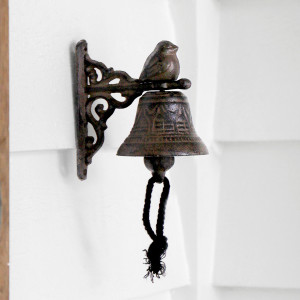 Brambling Bird Wall Bell - Cast Iron Doorbell