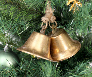 Set 2 Bergen Antique Gold Bells