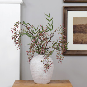 Pink Pepper Berry Spray, a decorative botanical stem or arrangement for styling in a vase