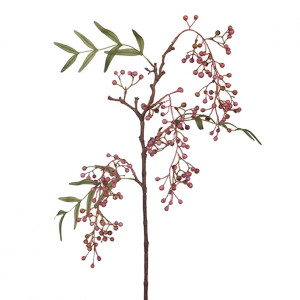 Pink Pepper Berry Spray, decorative flowers or foliage for vase styling