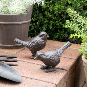 Little Sparrow I Garden Sculpture, a decorative accent for shelf or tabletop display