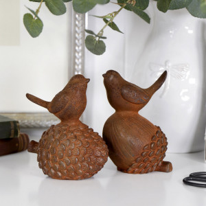 Redbridge Rusty Iron Bird on Pine Cone, shown as a standalone product for clear identification