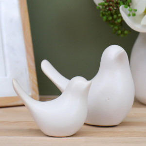 Della Set 2 White Songbirds, decorative lighting accessory
