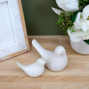 Della Set 2 White Songbirds, shown as a standalone product for clear identification
