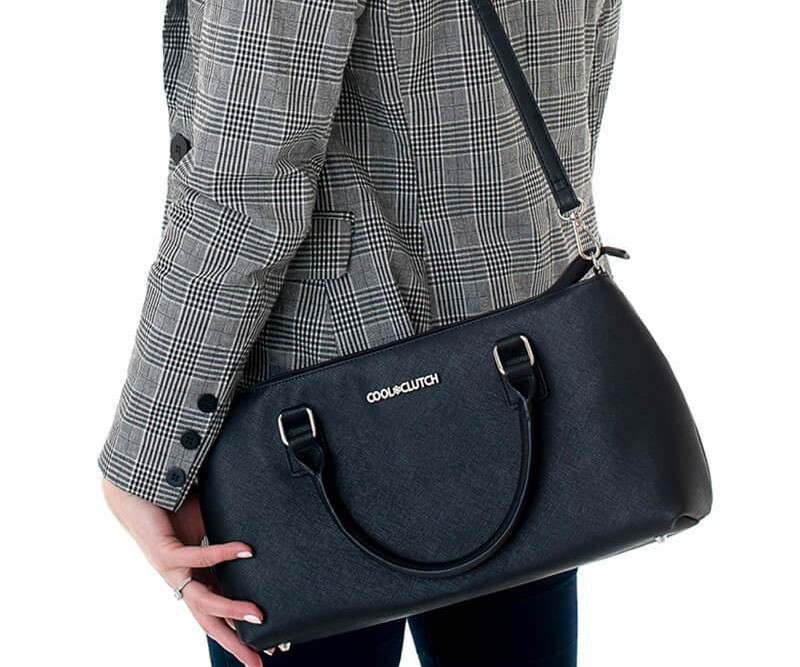 The 2 Bottle Cool Clutch Black Insulated Wine Purse Clearance Sale