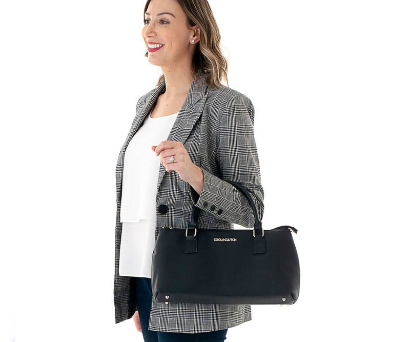 The 2 Bottle Cool Clutch Black Insulated Wine Purse Clearance Sale