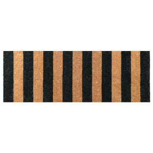 Black Stripes Long Doormat - PVC Backed
