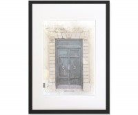 Romana Blue Door 3 - A2 Framed Print