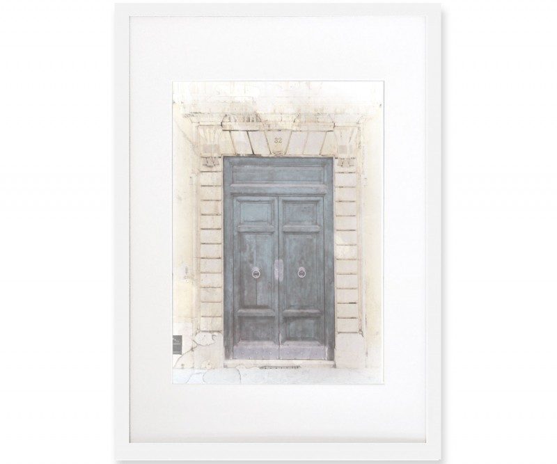 Romana Blue Door 3 - A2 Framed Print