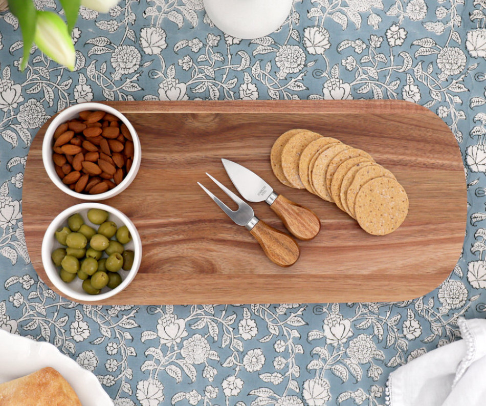Set 5 Ashdown Cheese Board and Dip Bowls
