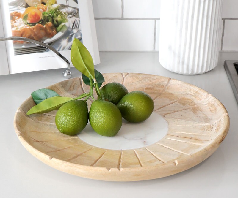 Piper Marble & Wood Serving Platter